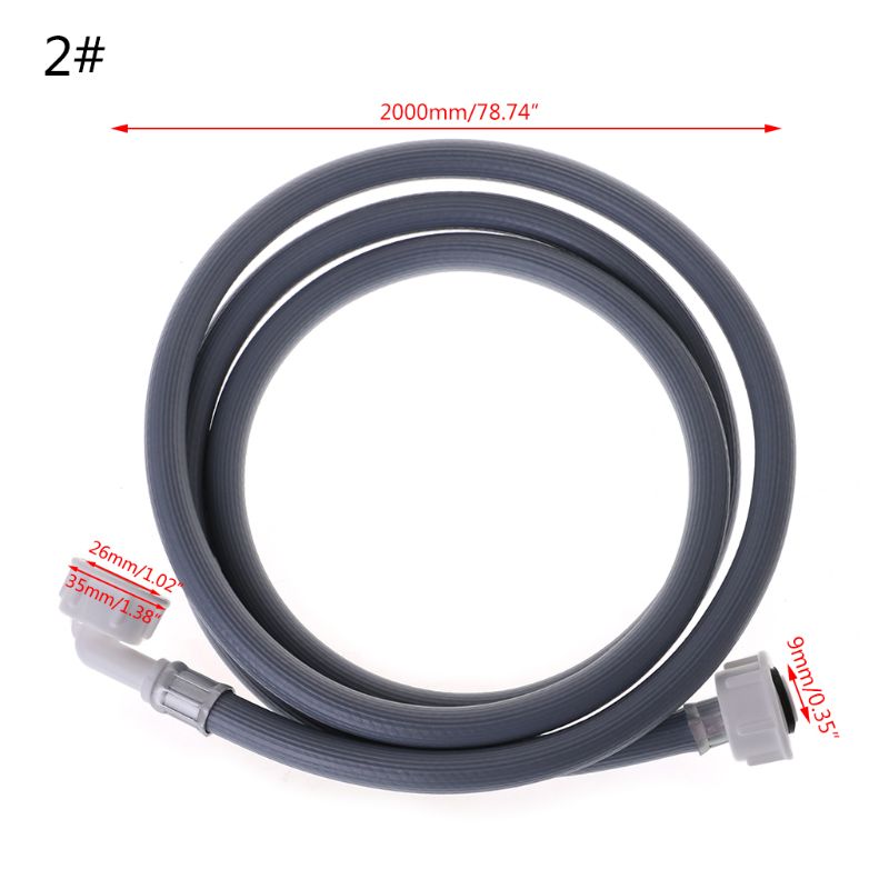 Washing Machine Dishwasher Inlet Pipe Water Feed Fill Hose With 90 Degree Bend: 2