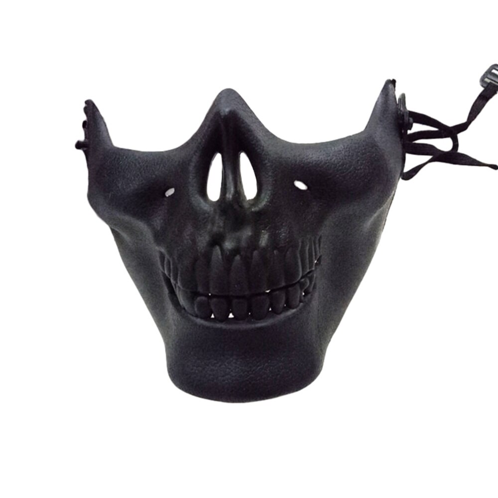 Mascarilla protectora de cara completa, máscara de esqueleto para Cosplay, de disfraces (negro)