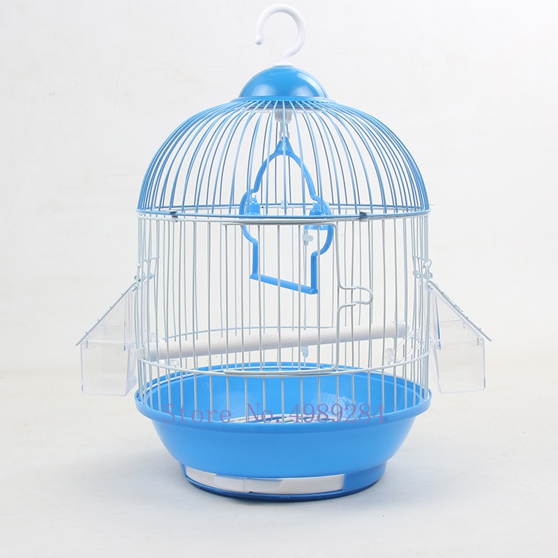 Jaula de pájaros pequeña, redonda, Piel de Tigre, perla, loro, jaula metálica para pájaro, accesorios de jardín, decoración para exteriores, colgante para casa