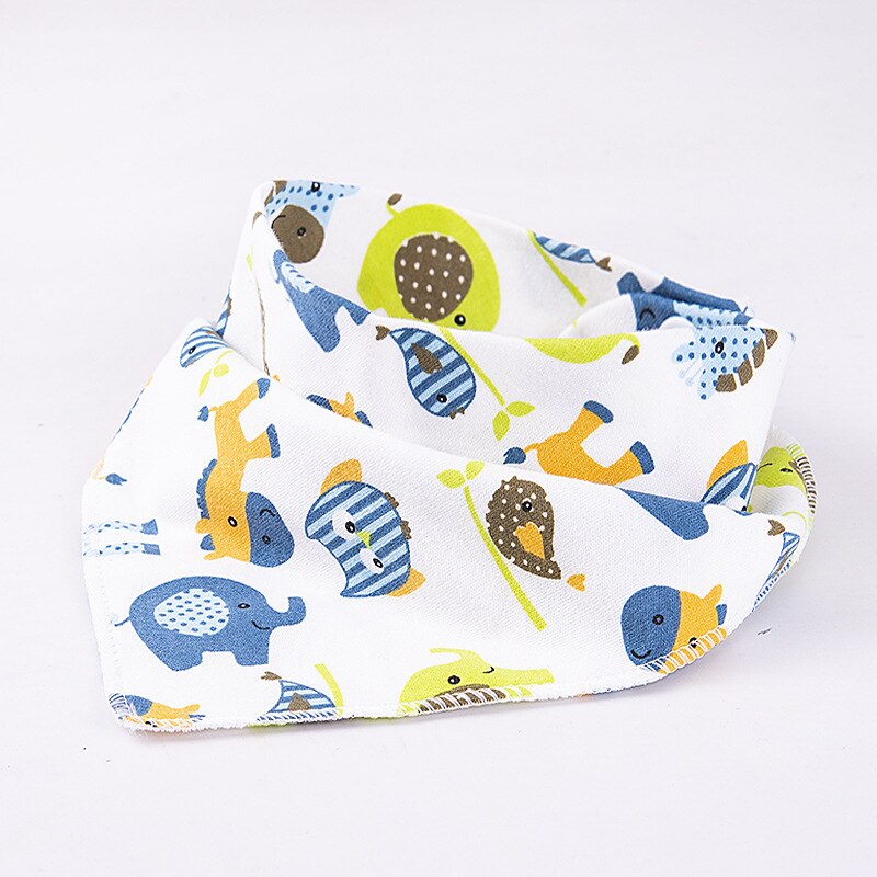 10Pc Bandana Doek Baby Slabbetjes Voor Jongens Meisjes Animal Print Kiel Katoen Sjaal Voeden Kraag Burp Accessoires