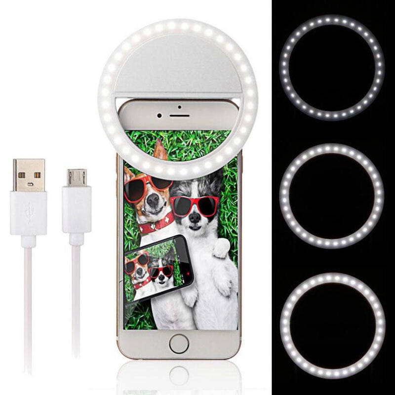 Usb Charge Selfie Licht Draagbare Flash Led Camera Telefoon Enhancing Fotografie Ring Licht Voor Iphone Smartphone