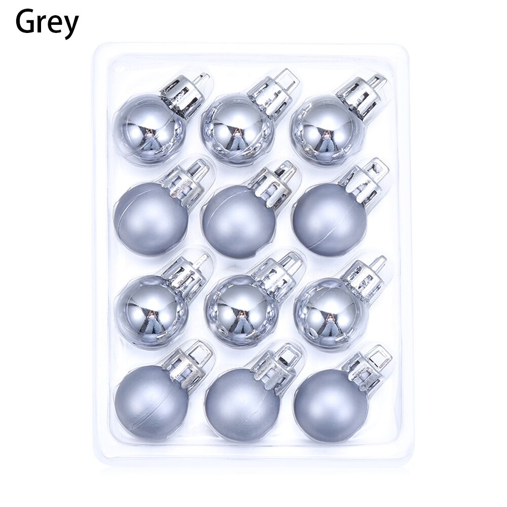 12Pcs 2cm Christmas Tree Decor Ball Bauble Xmas Party Hanging Pendant Ball Ornament for Year Christmas Home Tree Decor