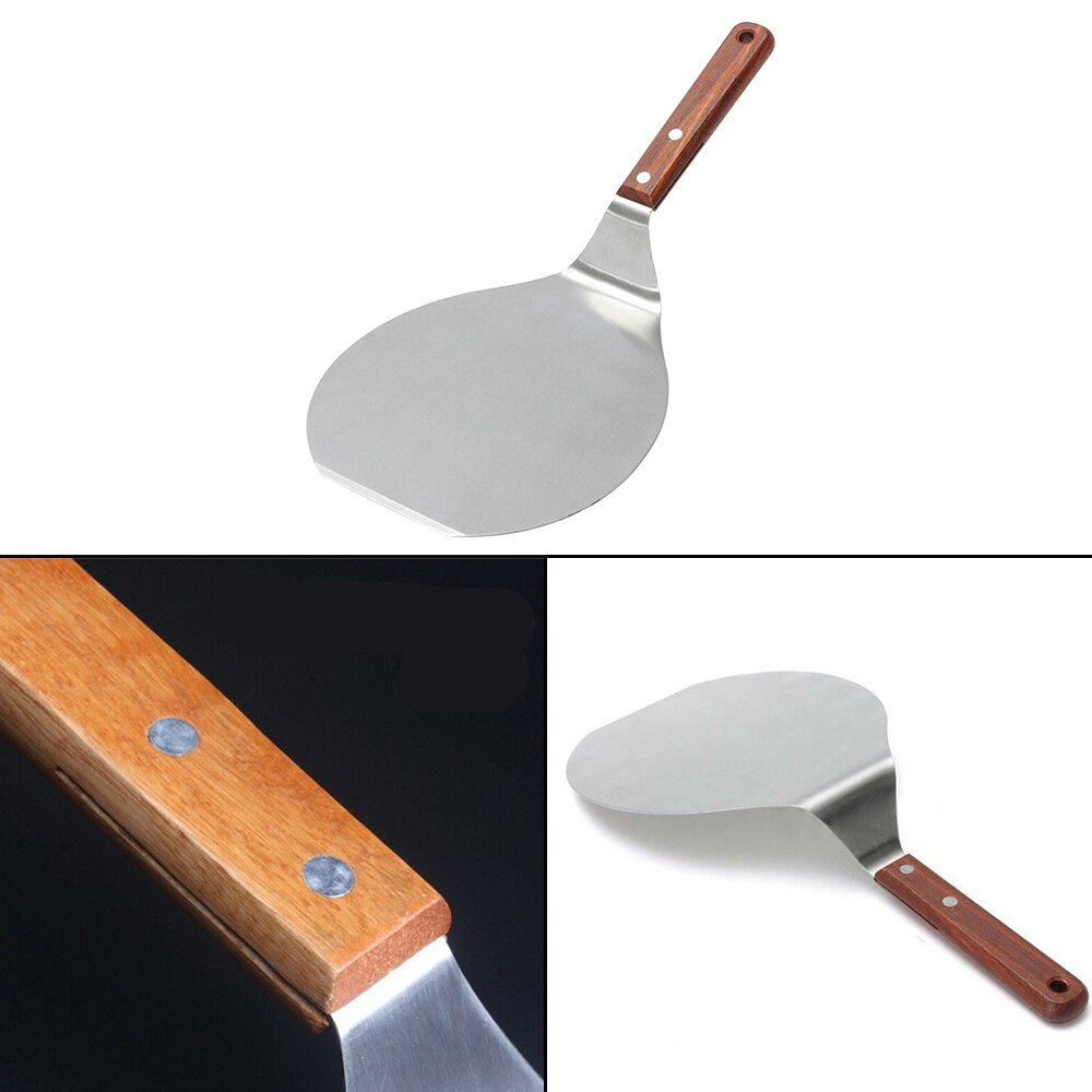 1 Pc Rvs Pizza Schil Schop Spatel Cake Lifter Paddle Tool Grote Maat