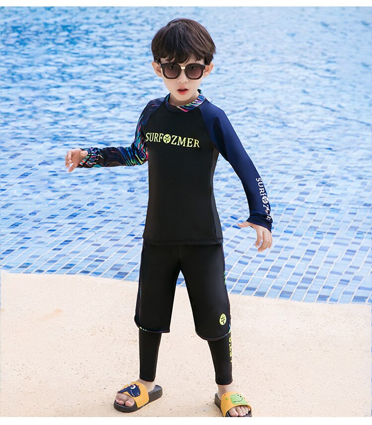 Child Swimsuits Surfing Swim Suits Long Plus Size Bikini Rashguard For Teenager Boy Children's Swimwear Kids Rash Guard Girls