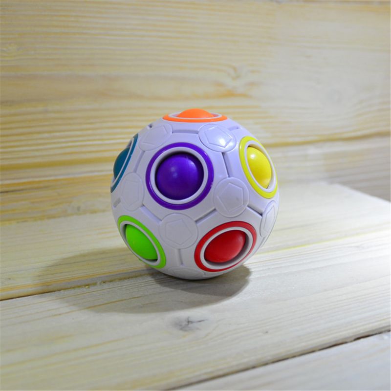 Magic Ball Toy Fidget Rainbow Puzzle Magic Ball For Concentration Kids Y4UD