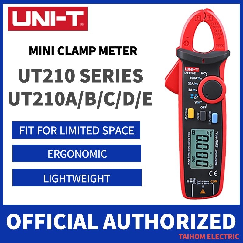UNI-T UT210D UT210E Pro Digital Mini Clamp Meter AC DC Current True RMS Capacitance Tester Auto Range VFC Multi-Tester