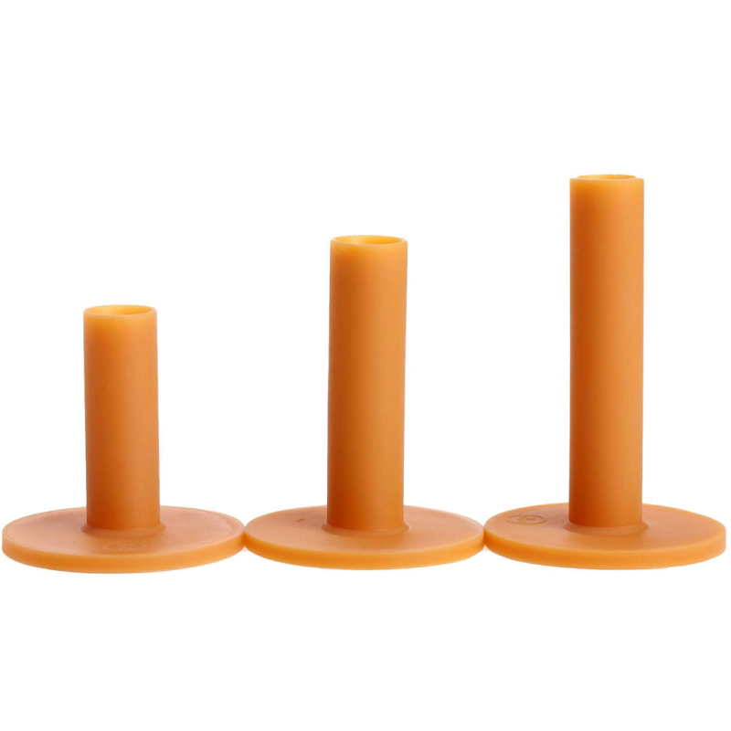 Golfoefening Tees 3 stuks verpakt 54 mm / 65 mm / 80 mm golfrubber Tee binnen- en buitensport voor rijbereik en oefenmat: YELLOW