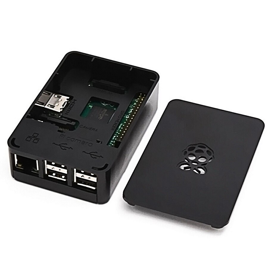 S ROBOT Official original raspberry pi 3b+ case raspberry pi 3 accessories Black Protective Case RPI159