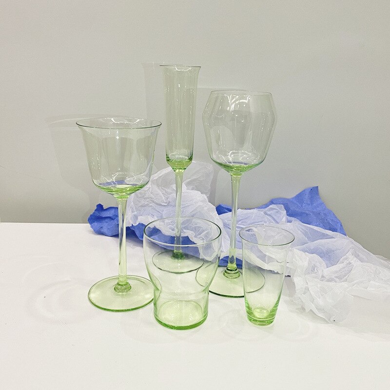 High-End Champagne Glas, Kristal Beker, Fruit Groen Champagne Glas, prachtige En Prachtige Kleine Proeverij Wijnglas