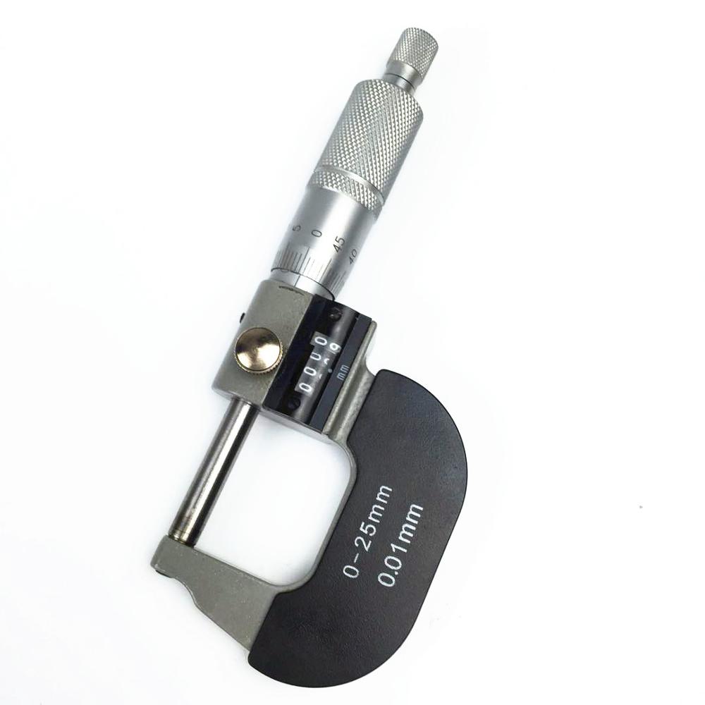 0-1 " /0.001 " 0-25/25-50/50-75/75-100 0.01mm tums metrisk mikrometer med motkalibrering mikrometer tjockleksmätare