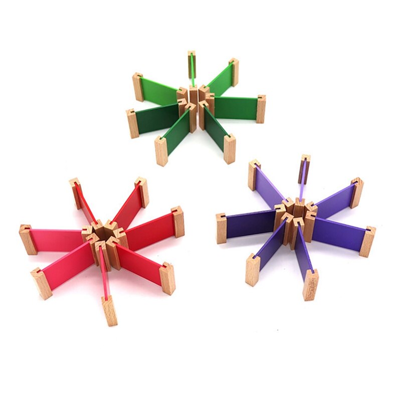 Zintuiglijke Materiaal Leren Kleur Tablet Box 1/2/3 Hout Voorschoolse Training Kinderen Speelgoed