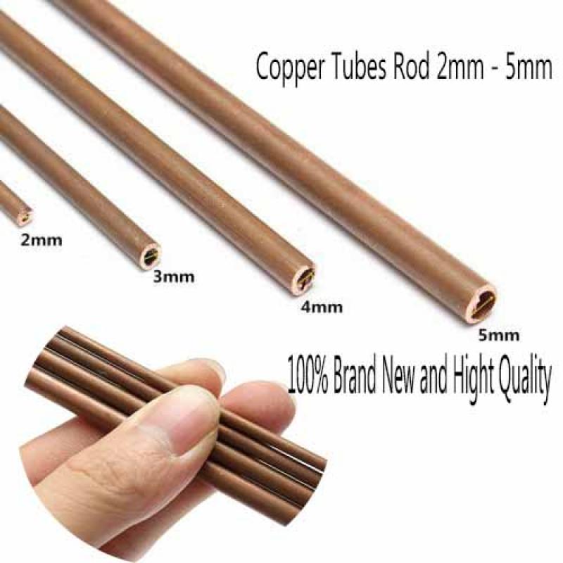 Tubo de cobre de para fontanería, varilla de bricolaje de 2mm - 5mm de diámetro interior, 300mm de longitud, 1 ud.
