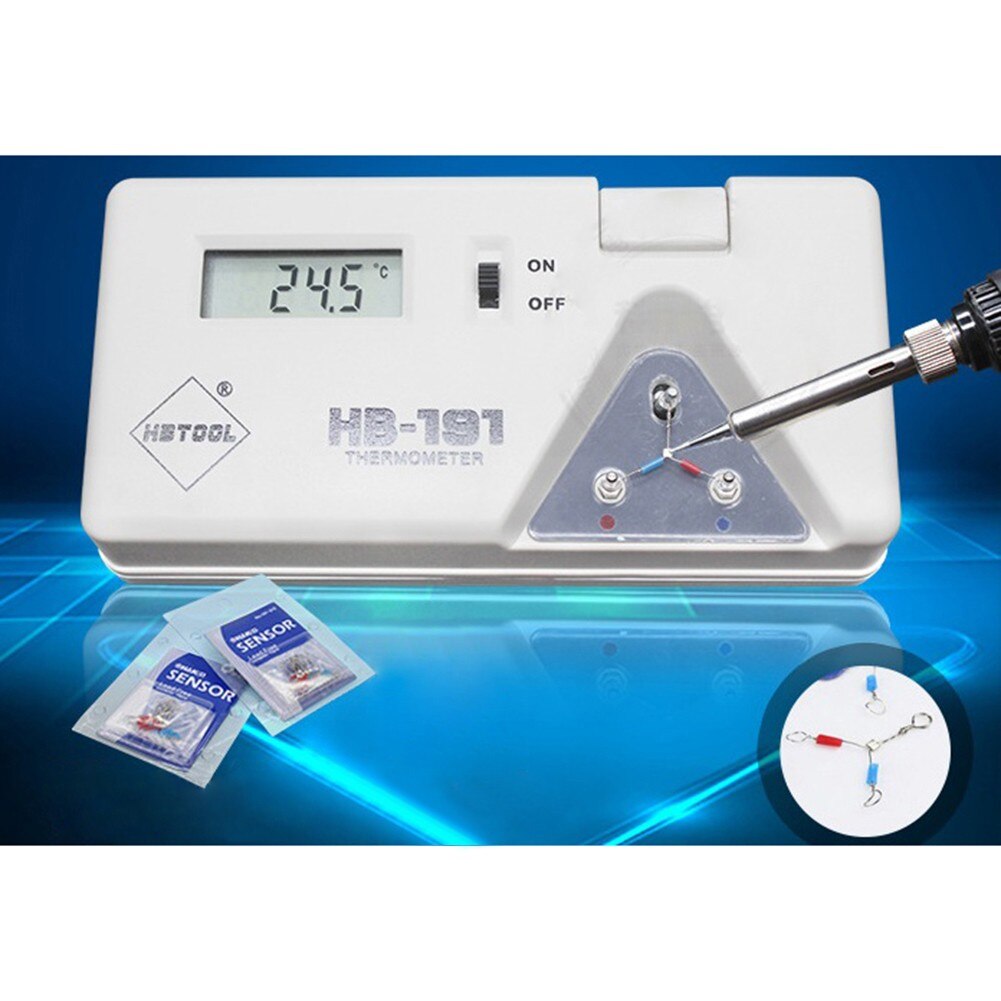 191 Soldering Iron Tip Thermometer Tester LCD Digital Display Senor Tip Soldering Iron Temperature Tester Parts For Welding Iron