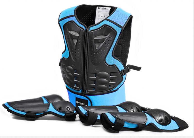 Armadura protectora de cuerpo completo para niños y jóvenes, para Motocross de 0,85-1,4 M de altura, protección para rodillas y coderas