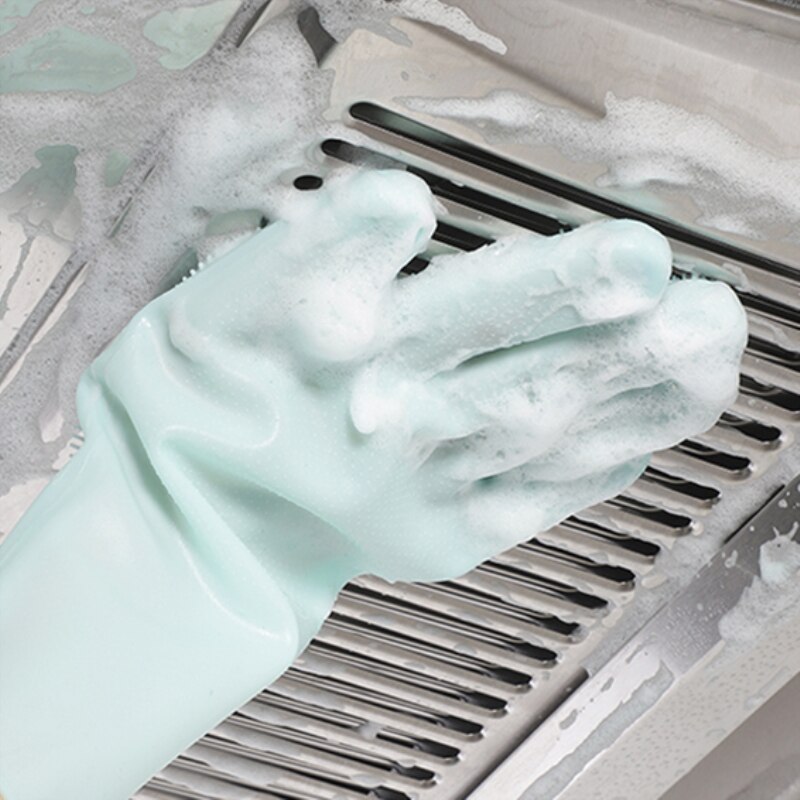 2 sztuk wielofunkcyjne silikonowe rękawice robić sprzątania magiczne silikonowe rękawiczki robić mycia naczyń robić kuchni guma domowa rękawice robić mycia naczyń