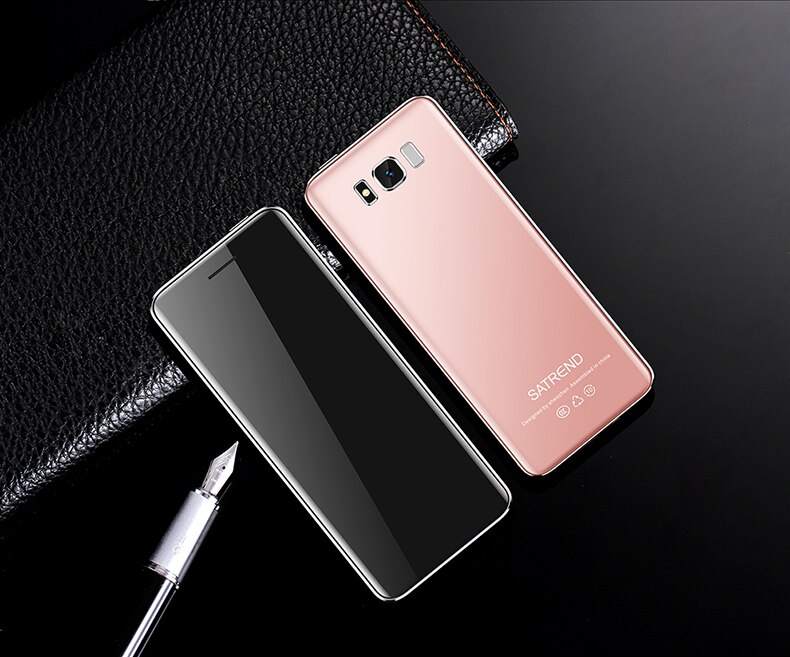 2.4 "Ultra-Dunne Mobiele Telefoon Fm Bluetooth MP3 Video-opname Zaklamp E-Book Smart Diefstal Goedkope Mobiele Telefoon: add 8GB TF card / rose gold