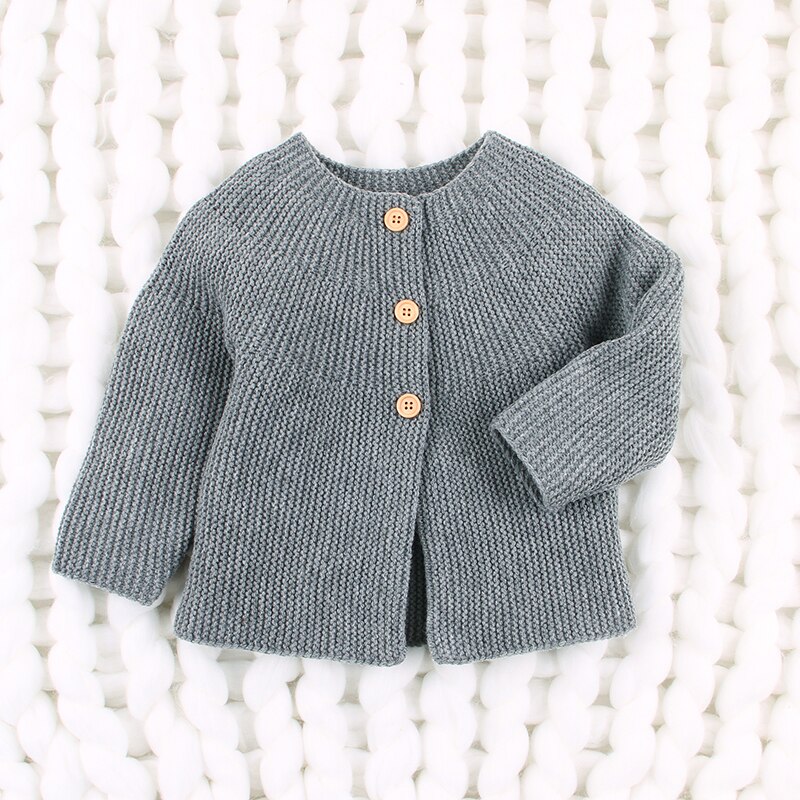 Kinderen Trui Herfst Baby Meisje Jongen Solid Warm Print Vest Toevallige Bovenkleding Jas Kleding