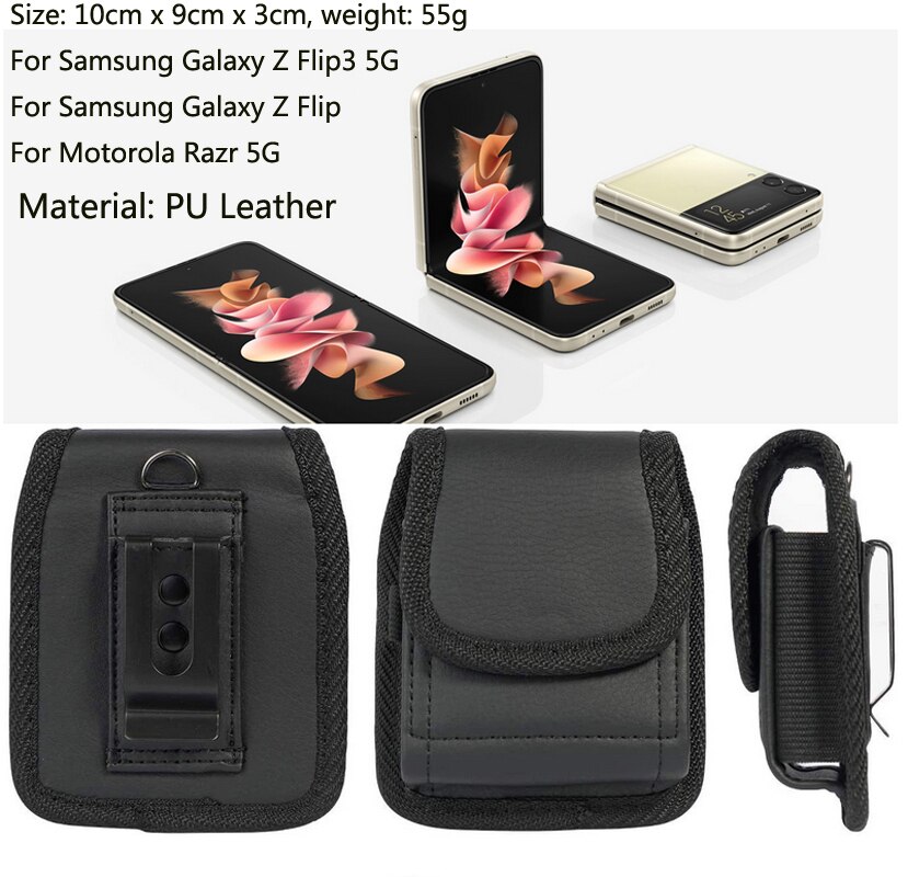 For Samsung Galaxy Z Fold 3 Pouch Belt Clip Holster Phone Case For Galaxy Z Flip 3 Motorola Razr 5G Oxford Cloth Waist Bag Cover: Huawei P50 Pocket / Style 3