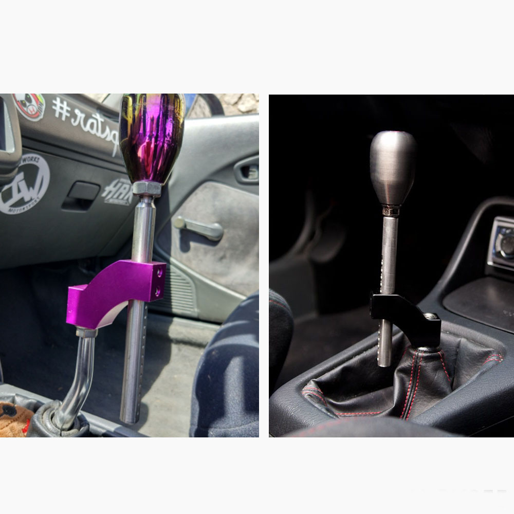 Adjustable Shift Lever Shift Knob Extender Short Shifter Extension Adapter Universal for (10X1.5) Gear Knob