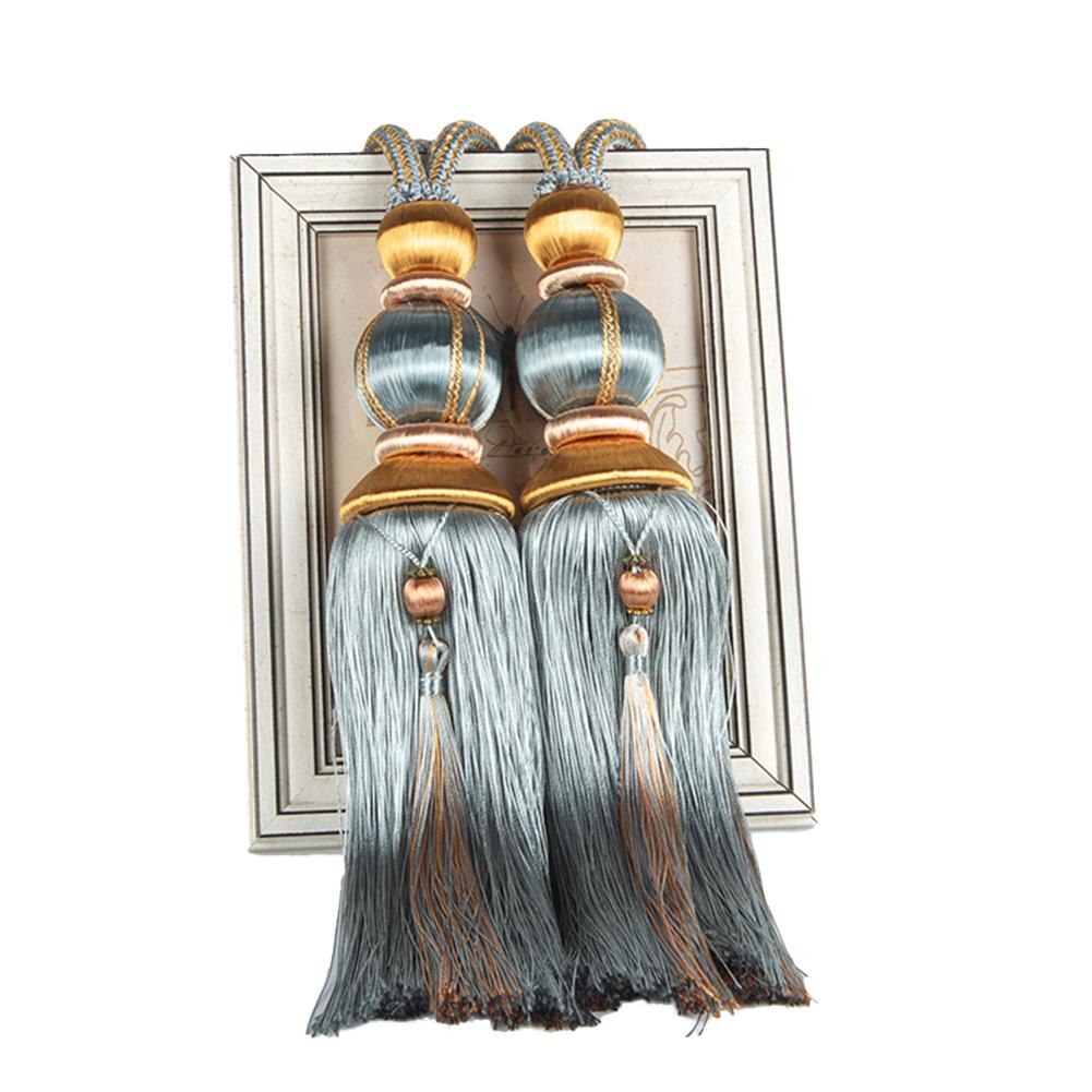 1 paio di tiranti per tende in corda appesi con nappine per accessori per tende sfera per perle palla per appendere la nappa con perline: Grigio chiaro