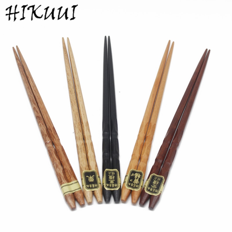 5 Pairs Wooden Tableware Chopsticks Natural 5 Kinds of Wood Sushi Chopsticks Japanese Korea Wooden Chopsticks Food Sticks