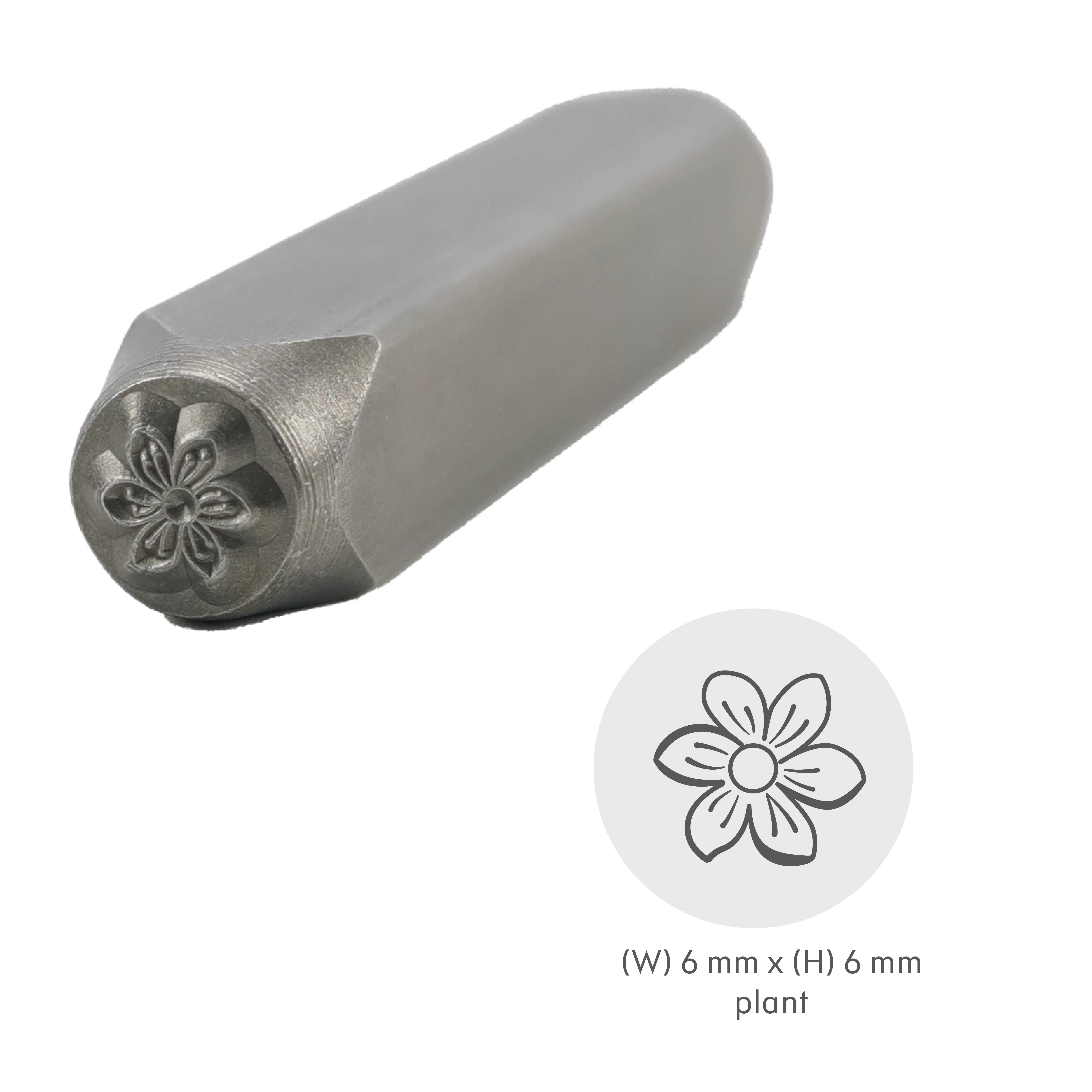 Gör-det-själv-symbol metallstans metallstämplingssats konstellationsläderstämplar, läderlogotyptryckverktyg, smyckesstämpling 1/4 (6mm): Växt -4