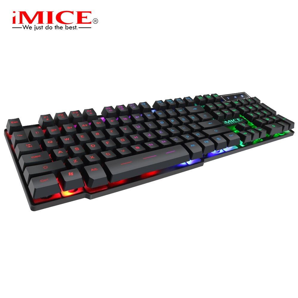 104 Keycaps RGB Backlight Keyboard and Mice Set for Computer Laptop IMICE AN300 Keyboard & Mouse English Russian Layout