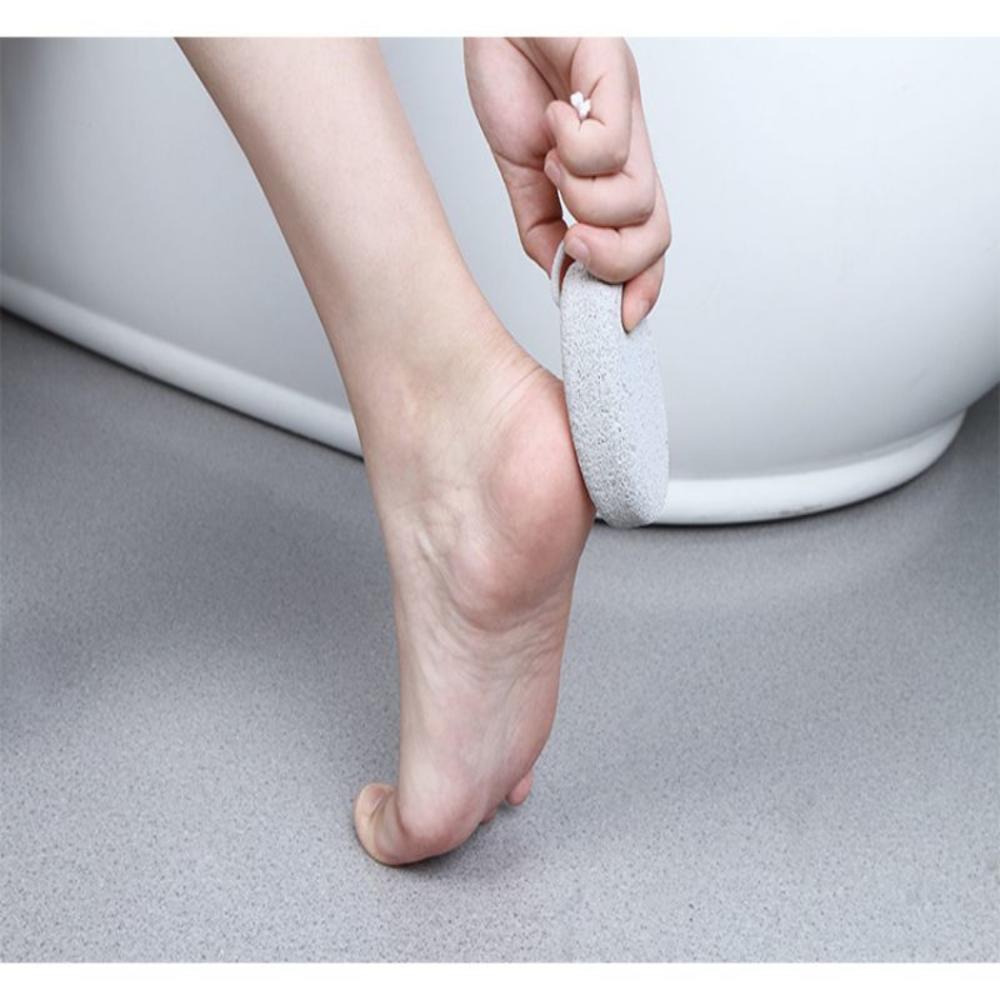 Piedra pómez para pedicura, 2 unidades/lote, piedra pómez para los pies, exfoliante de piedra gris, herramientas de pedicura, limas naturales para los pies, eliminación de piel muerta, masaje de pedicura para el cuidado de los pies