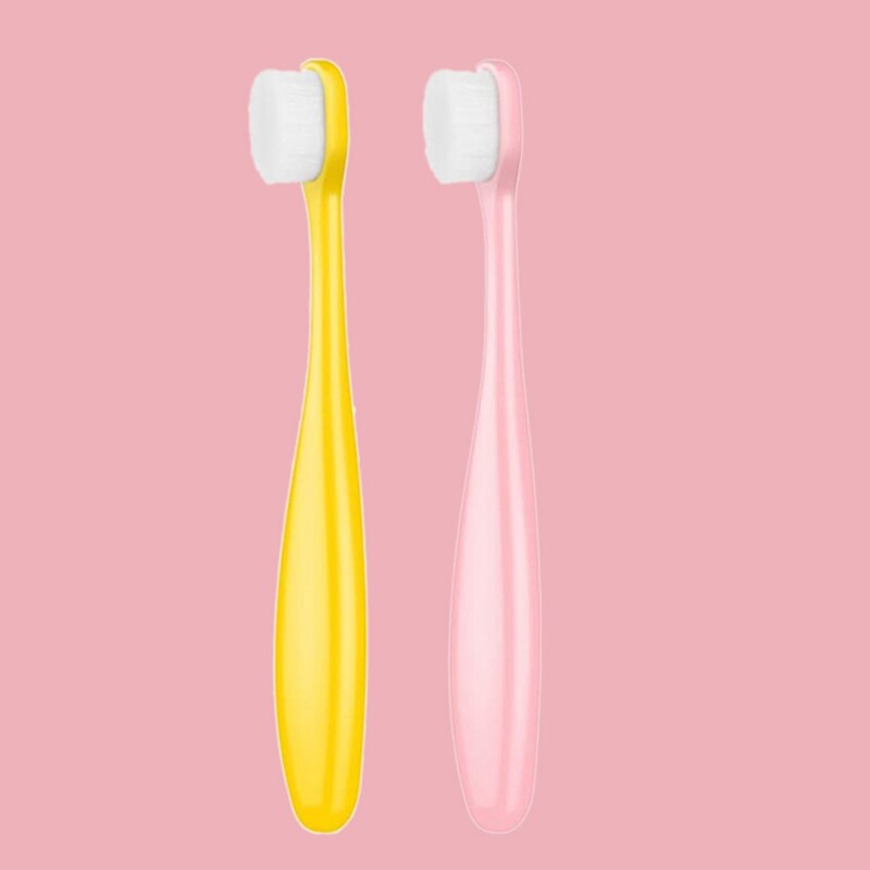 360° Toothbrush with Over 10,000 Soft Bristles for Effective No Hurt, Brushing for Kids, Kids Love Them - Yellow/Pink