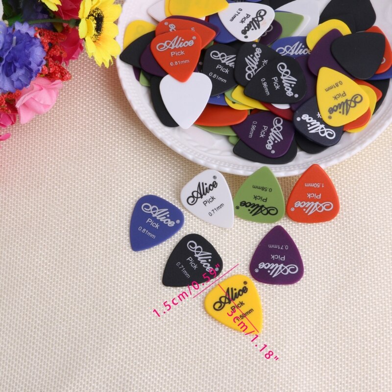 Plectres de guitare électrique acoustique, pièces, différentes épaisseurs, avec boîte de sélection, 100