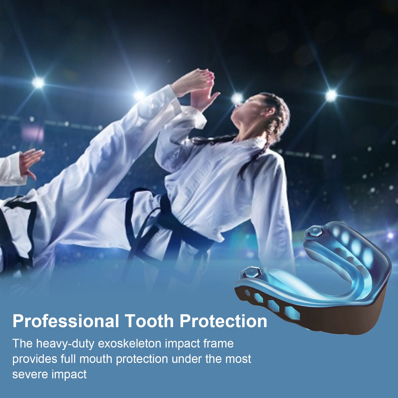 Sports Gel Mouth Guard EVA Single-sided Mouthguard Football Boxing Tooth Protector Braces Teeth Caps For Basketball Football