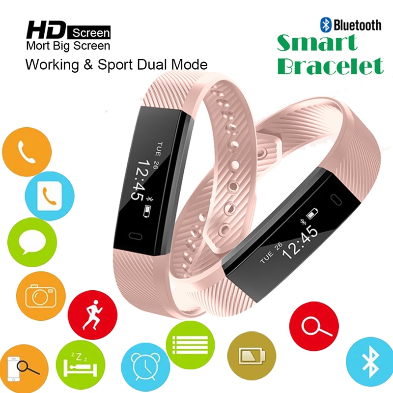 Smart Watches Bluetooth Waterproof Women Men Sport Wristband Fitness Tracker Pedometer Smart Bracelet Smartband for IOS Android
