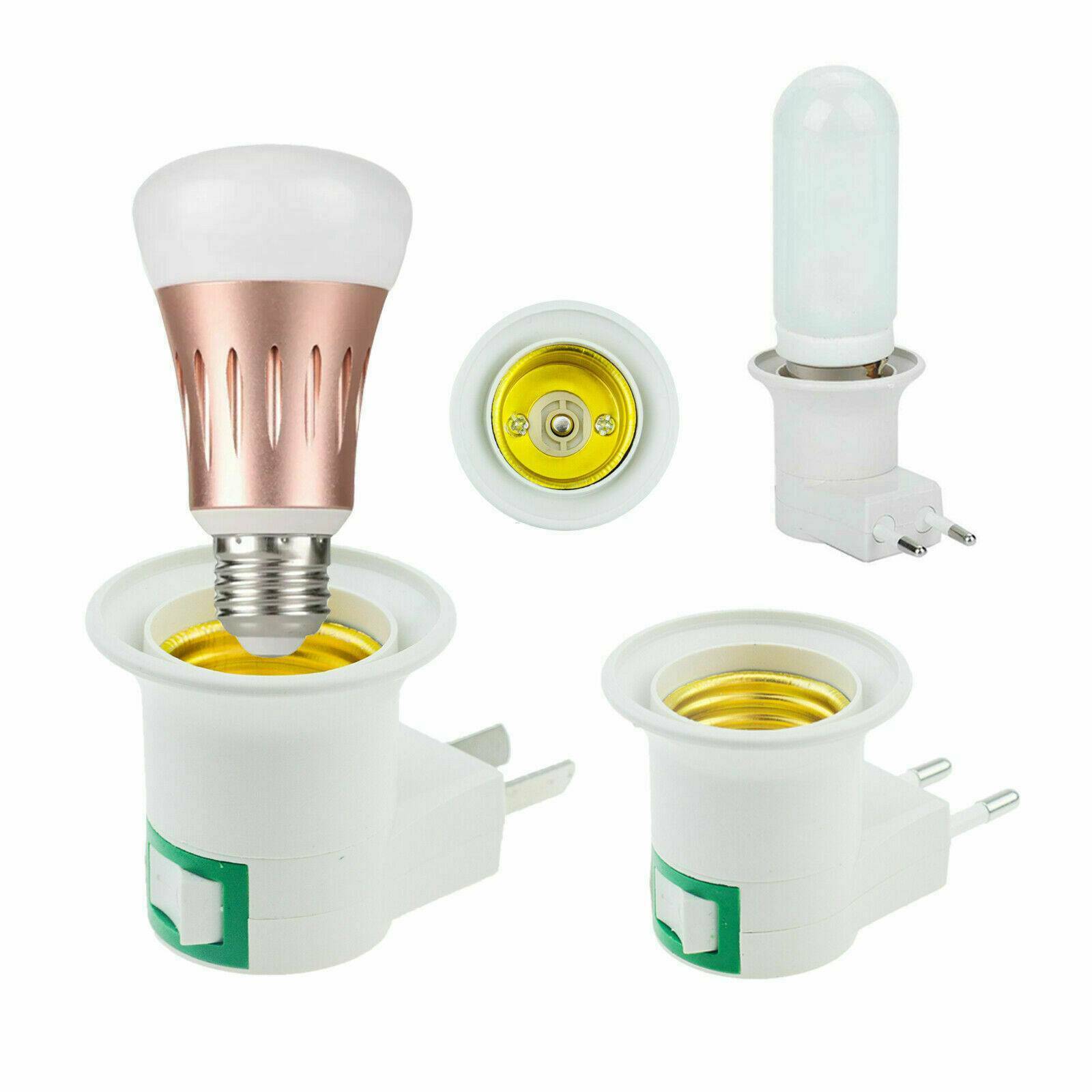 Förderung E27 220V 6A LED Licht Männlichen Buchse zu EU UNS Typ Stecker Adapter Konverter für Birne Lampe Halfter mit an/aus-Geschmack