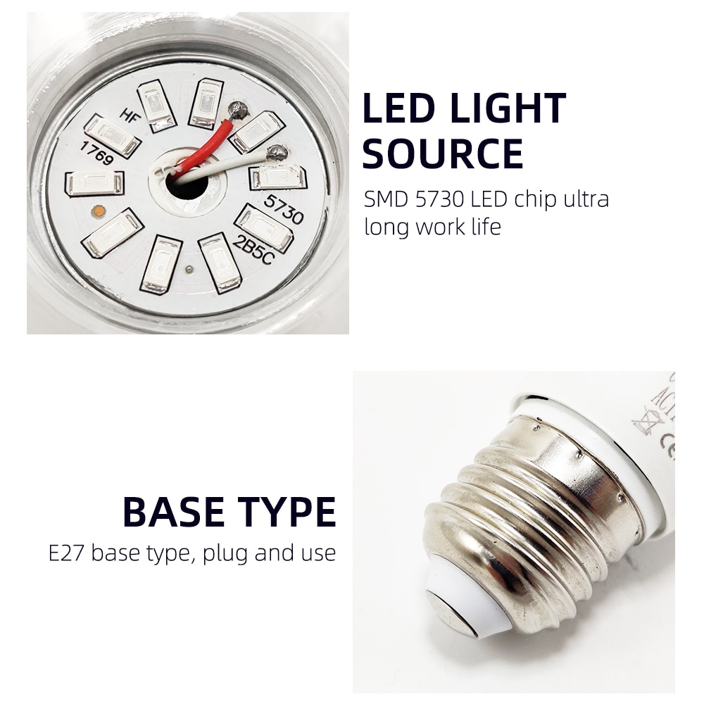 AC110-220V SMD 5730 LED UVA Lampe Lampen 5W 7W Uv Desinfection Lampen E27 UV LED Keimtötende Lichter UV sterilisator