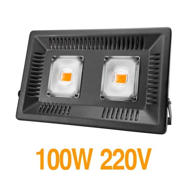 Led fuld spektrum vækstlampe 380-780nm 30w 50w 80w 100w 220v udendørs phyto lys vækst projektør til plante drivhus såning: Tgd glcy 100w