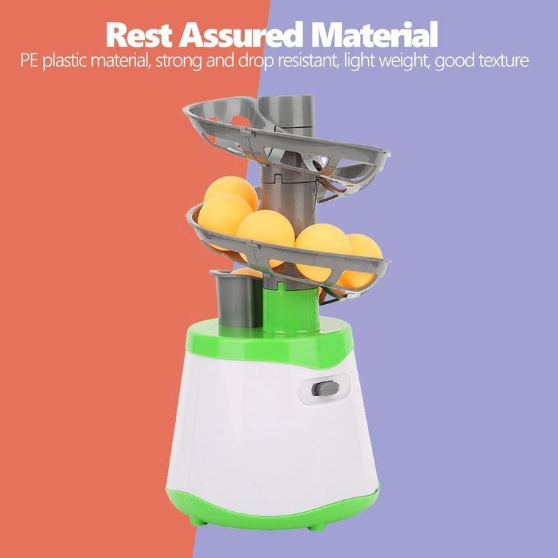 Mini Table Tennis Ball Machine Pvc Material Robot Service Pitching For Kids Trainer Sport Game Blue Green F8s4