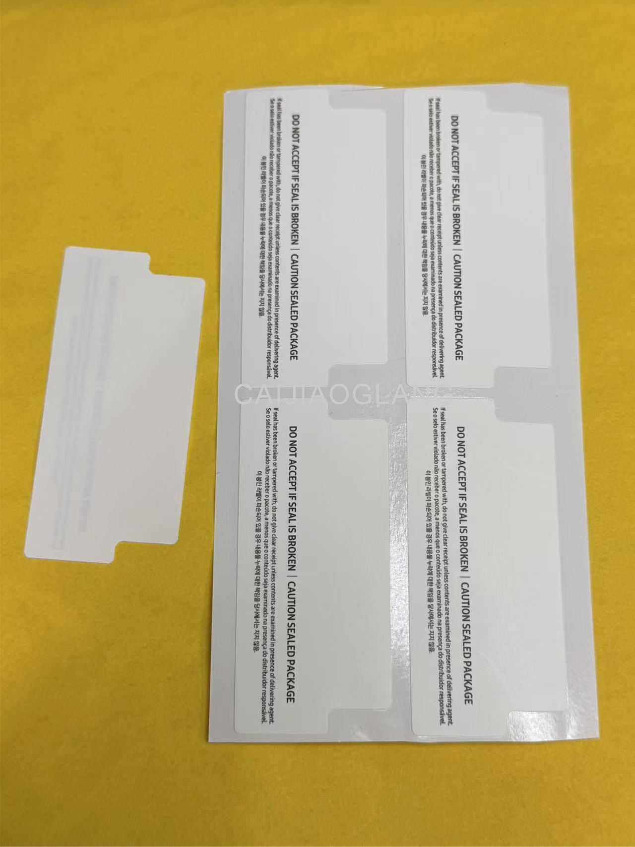 100Pcs 70mmX32mm Sealing Marker Indicator Stickers Tape for Galaxy A15 A35 A55 Packing Box Seal Resealed Label Sticker
