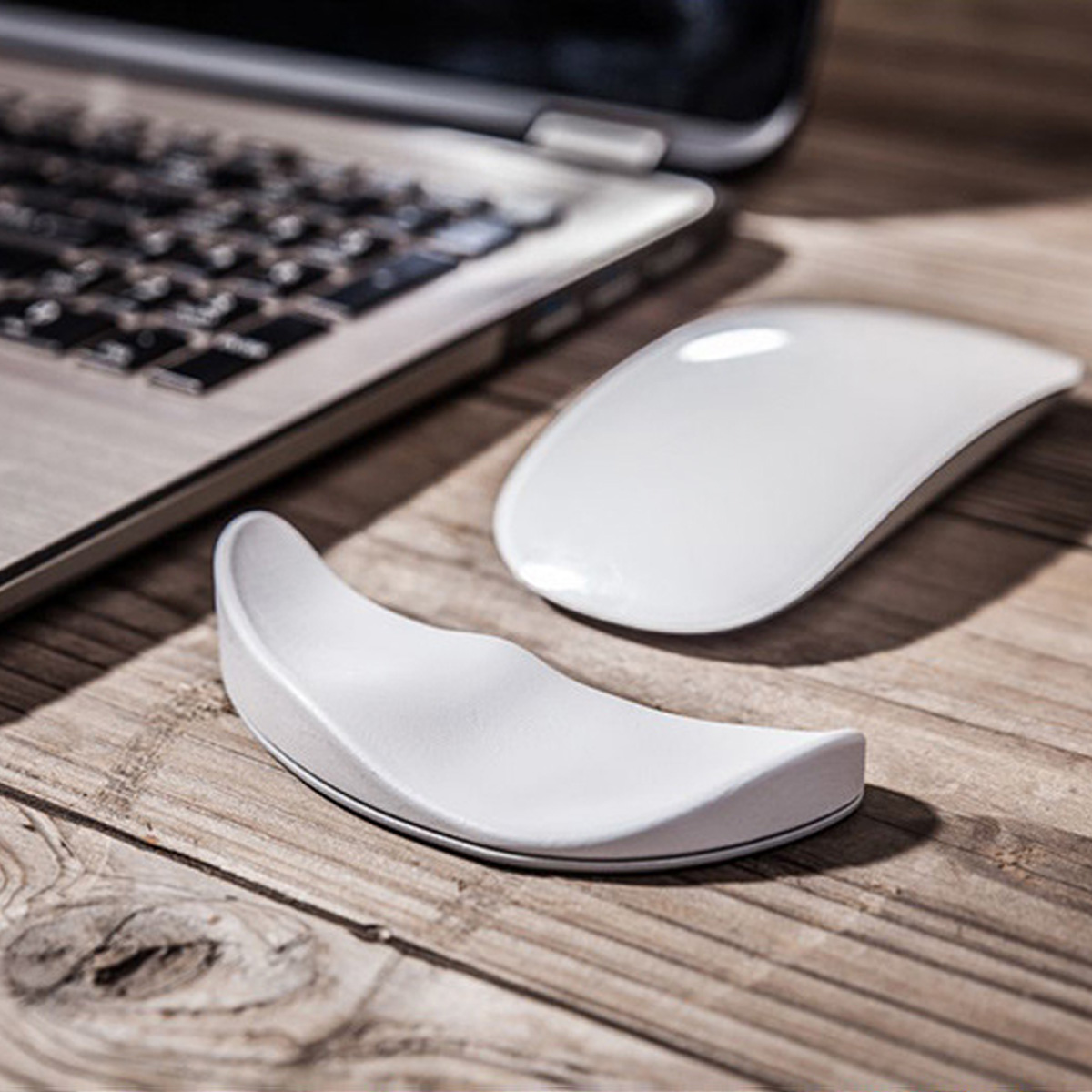 Polssteun voor muis, ergonomisch polskussen van traagschuim, comfortabele polssteun voor computermuis voor op kantoor of thuis.