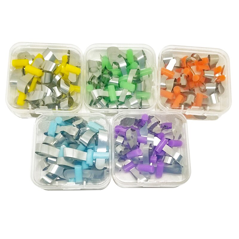 10Pcs/20Pcs Dental Sectional contoured Matrices Metal Matrix Bands Retainerless Automatrix with Locker Dental Matrix Material