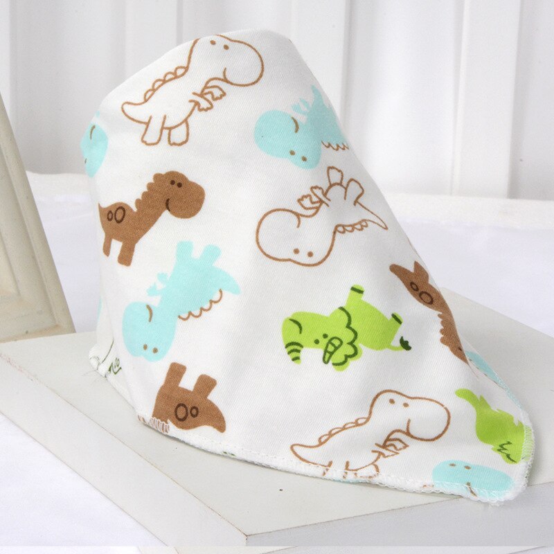 Leuke Baby Bandana Slabbetjes Cartoon Animal Print 100% Katoen Pasgeboren Baby Meisjes Jongens Peuter Driehoek Sjaal: Dinosaur
