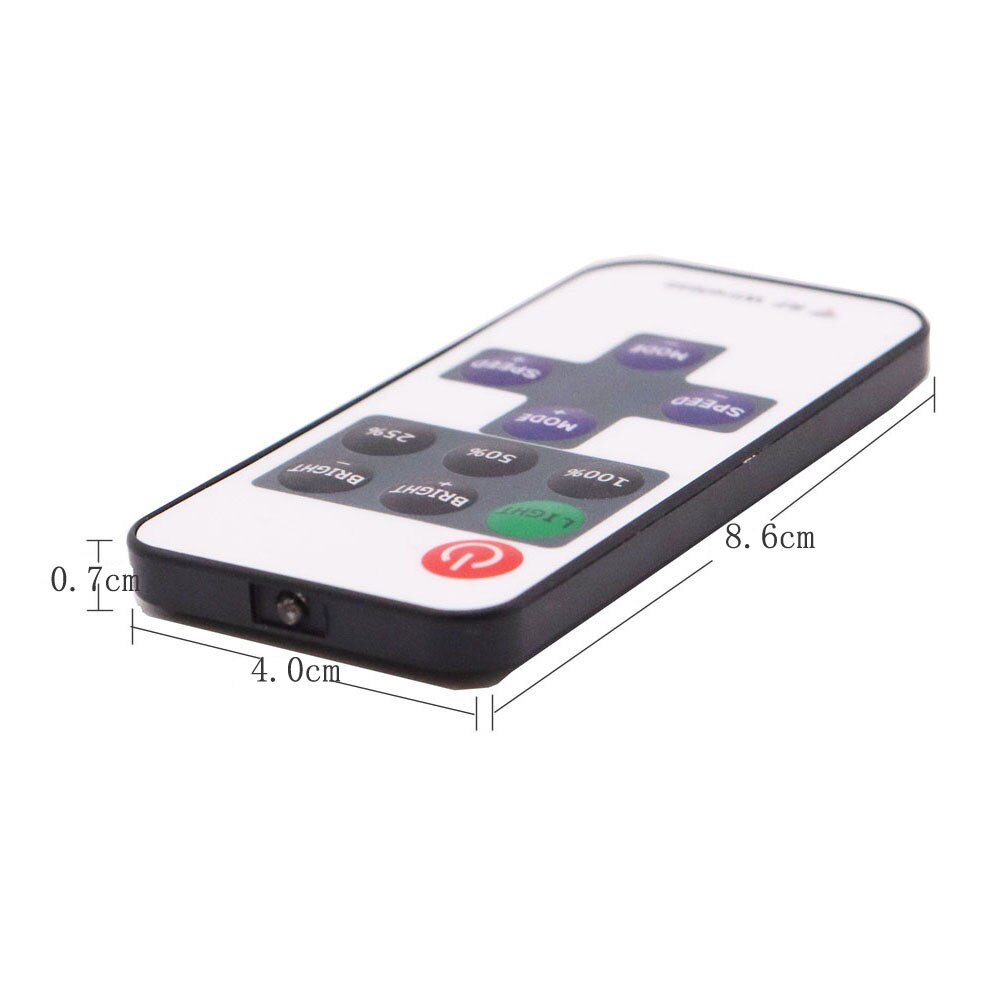 Mini 11Keys RF Wireless Led Remote Controller Single Color Dimmer DC5-24V For 5050 3528 2835 5730 3014 Led Strip