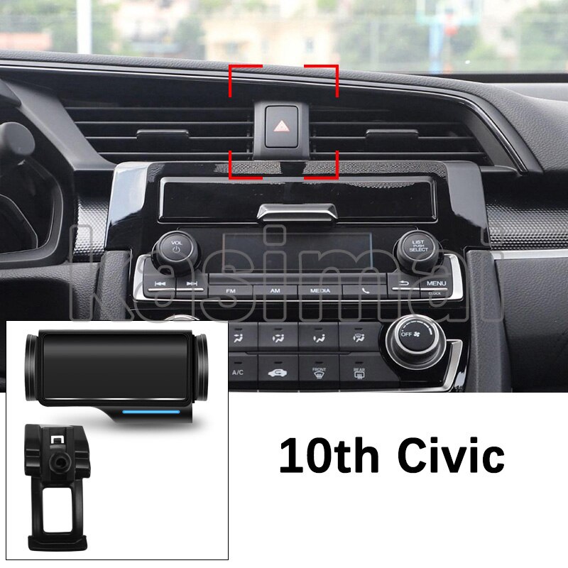 Specjalny uchwyt samochodowy do telefonu Honda Civic Accord XRV Crider Vezel Avancier URV CRV w samochodzie magnetyczny uchwyt do telefonu komórkowego dla iPhone: For 10th Civic