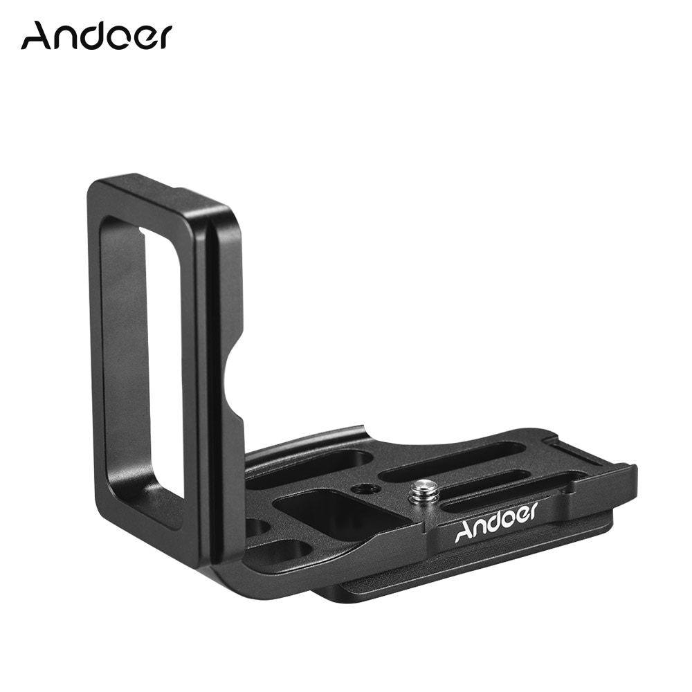 Andoer L Vorm Qr Quick Release Plate Camera Beugel Aluminium Voor Nikon D800/D800E/D810