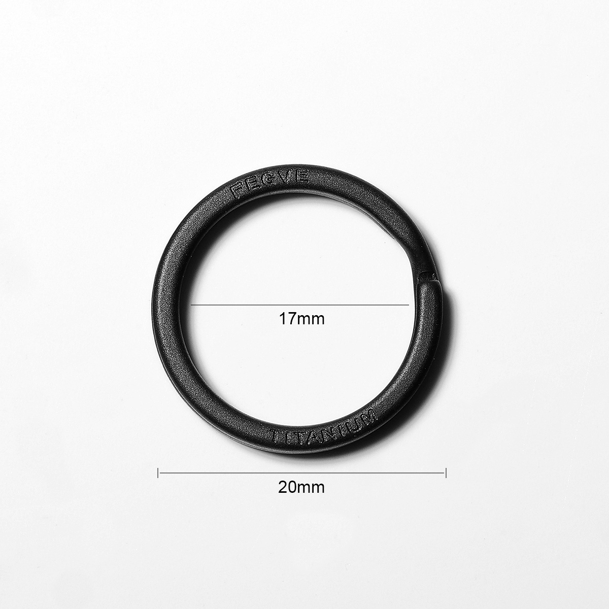 LLavero de titanio negro para hombre, llavero plano, soporte para anillos, hebilla de llavero de arco EDC ligera para accesorios, dispositivos al por mayor: Rojo