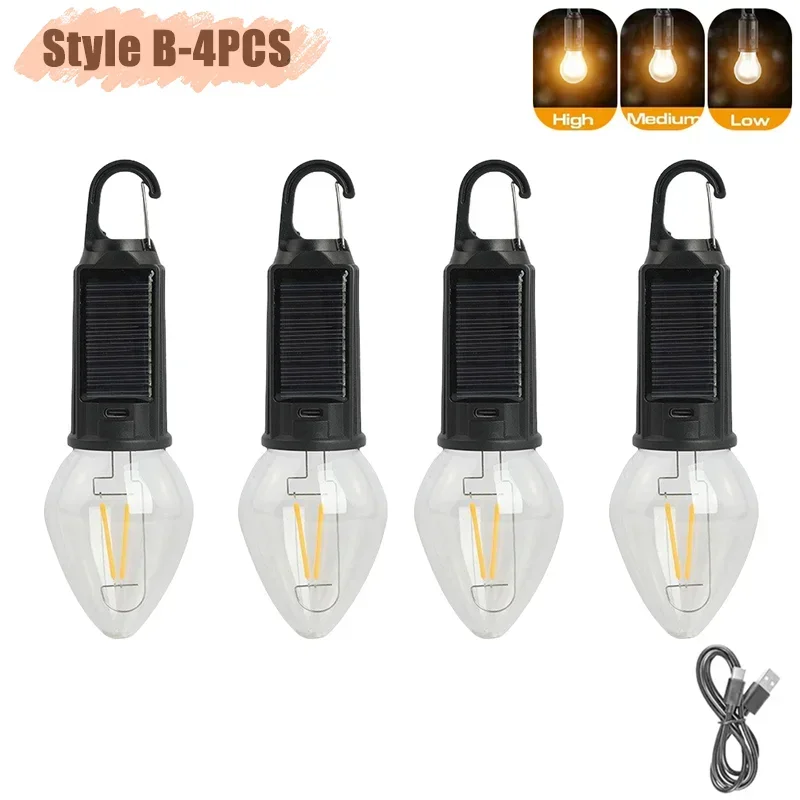 Linterna LED Solar portátil con 3 modos de luz Luz de emergencia al aire libre recargable por USB para acampar, senderismo, actividades de pesca: Bosque Verde
