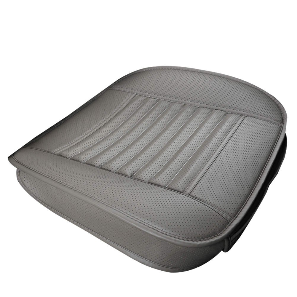 Housse de protection antidérapante pour siège de voiture, cuir PU, charbon de bambou: GRIS