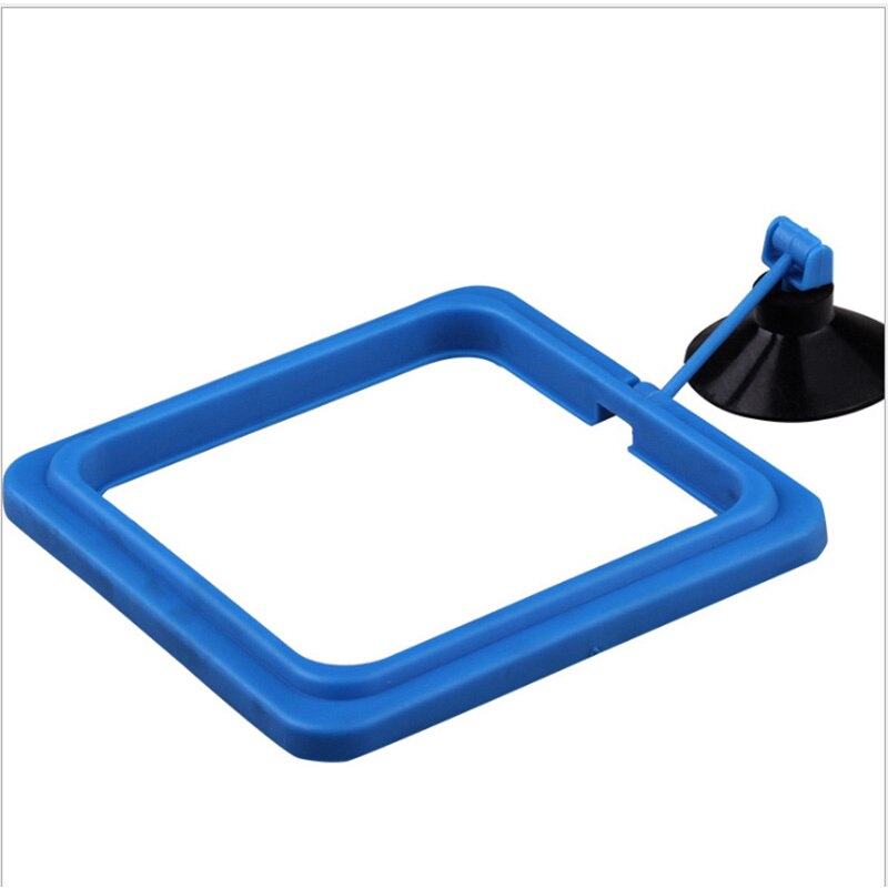 Aquarium Fütterung Ring Fischfutter Auftrieb Ring Schwimm Tablett Fisch Zubringer Platz/Kreis Mit Saugnapf Aquarium Zubehör: Blau S