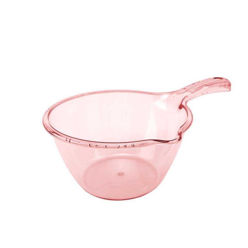 Water Spoon Thickened Anti-skid Long Handle Household Water Scoop for Yard: Transparent Pink