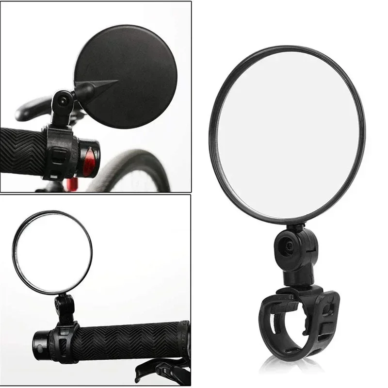 Espejos de bicicleta convexos para Scooter Eléctrico, Reflector de gran angular ajustable para manillar de bicicleta de montaña, espejo retrovisor, accesorios para bicicleta