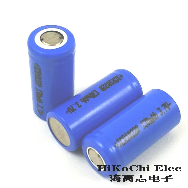 Oppladbart sylindrisk li-ion batteri lir 10220 130 mah 3.7v 10220 1c 10*22mm 4.2v icr 10220 1 stk